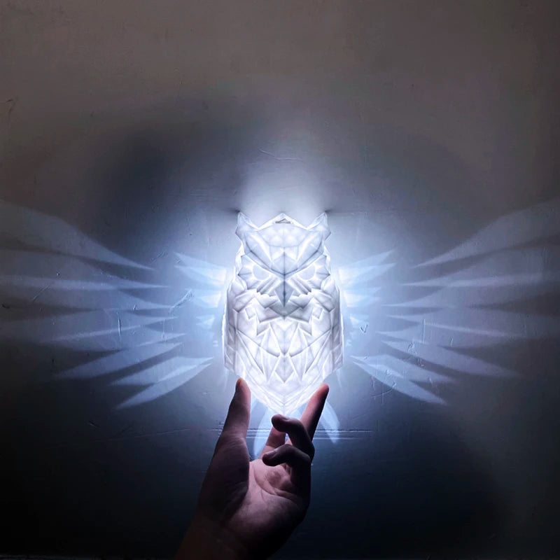 Owl Eagle Wall Lamp - 3D Print Resin Sconce Night Light