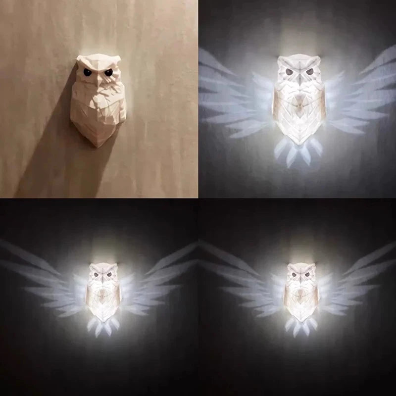 Owl Eagle Wall Lamp - 3D Print Resin Sconce Night Light