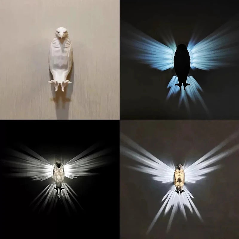 Owl Eagle Wall Lamp - 3D Print Resin Sconce Night Light