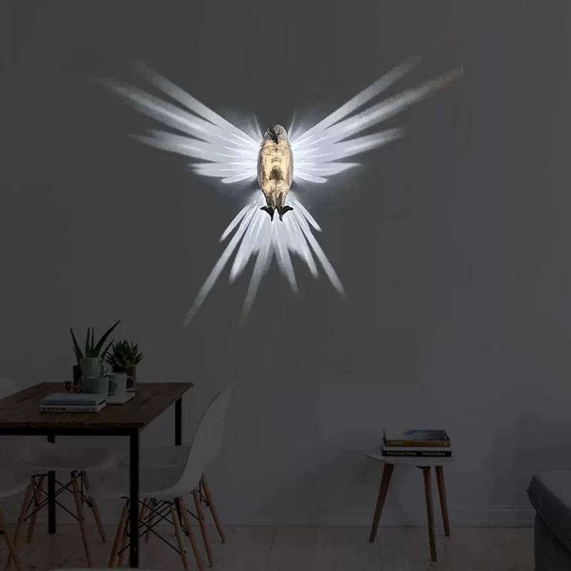 Owl Eagle Wall Lamp - 3D Print Resin Sconce Night Light